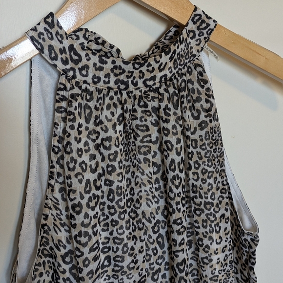 Sleeveless Cheetah Print Blouse - Small - Picture 2 of 7